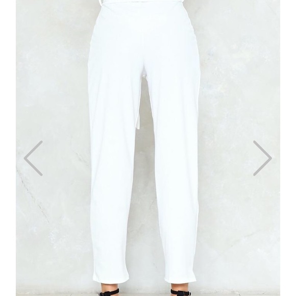 Nasty Gal High Waist Tie Pants - Picture 4 of 4